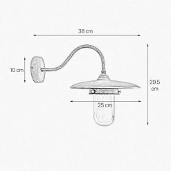 Giovanni Battista Außenwandleuchte in Bronze Antik matt IP44 E27 Messing