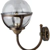 Lido Außenwandleuchte Kugel Schirm Vintage Design Haus* Außenleuchten Antik|Außenleuchten Messing