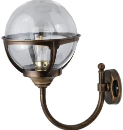 Lido Außenwandleuchte Kugel Schirm Vintage Design Haus* Außenleuchten Antik|Außenleuchten Messing