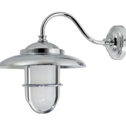 New Laura Suardi Außenwandleuchte Laterne Chrom Maritim IP43