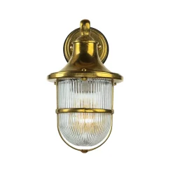 Lido Außenwandleuchte Maritim Rustikal aus Messing Glas* Metall Lampen|Messinglampen