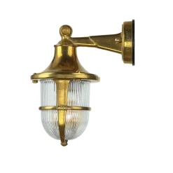 Lido Außenwandleuchte Maritim Rustikal aus Messing Glas* Metall Lampen|Messinglampen