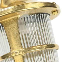 Lido Außenwandleuchte Maritim Rustikal aus Messing Glas* Metall Lampen|Messinglampen