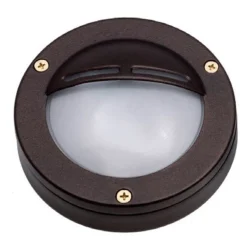 Hot Lido Außenwandleuchte Messing Glas GX53 IP64 rund Rostbraun Antik