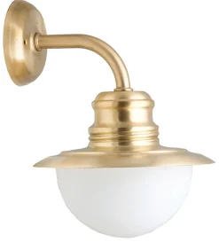 Lido Außenwandleuchte Messing Glas Terrasse Balkon* Außenleuchten Antik|Außenleuchten Messing