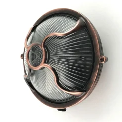 New Andromeda Außenwandleuchte Messing Glas Ø 17,5 cm rund IP64 E27