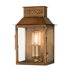 Best Elstead Außenwandleuchte Messing Glas IP44 Vintage Haus