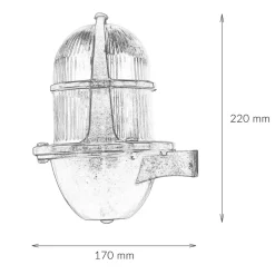 Best Lido Außenwandleuchte Messing IP64 Maritim Haus SANTORIN