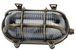 Lido Außenwandleuchte Messing Maritim oval IP64 rostfrei* Außenwandleuchten|Rustikale Lampen