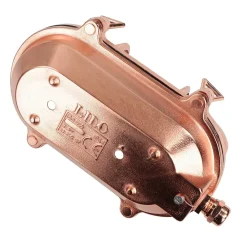 Hot Lido Außenwandleuchte Messing Riffelglas IP64 Kupfer E27