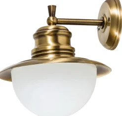 Lido Außenwandleuchte PELLA Messing Glas Haustür Balkon* Außenleuchten Antik|Außenleuchten Messing