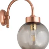 Lido Außenwandleuchte Rund Kupfer Echt-Messing Haus Hof* Außenleuchten Messing|Außenwandleuchten