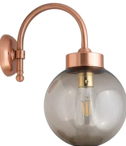 Lido Außenwandleuchte Rund Kupfer Echt-Messing Haus Hof* Außenleuchten Messing|Außenwandleuchten