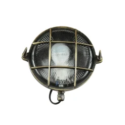 Lido Außenwandleuchte Rund Messing Maritim IP64 Haus* Außenwandleuchten|Rustikale Lampen