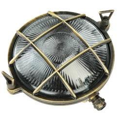 Lido Außenwandleuchte Rund Messing Maritim IP64 Haus* Außenwandleuchten|Rustikale Lampen