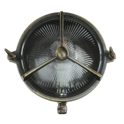 New Lido Außenwandleuchte Rund Messing Glas Maritim IP64 Haus