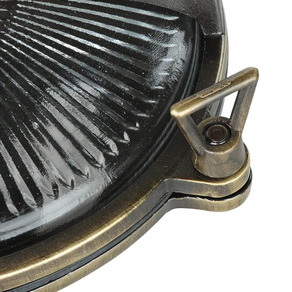 New Lido Außenwandleuchte Rund Messing Glas Maritim IP64 Haus