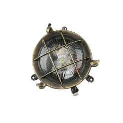 Hot Lido Außenwandleuchte Rund Messing Haus Terrasse Maritim