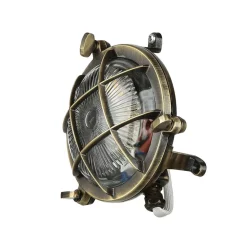 Hot Lido Außenwandleuchte Rund Messing Haus Terrasse Maritim