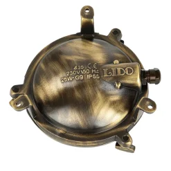 Hot Lido Außenwandleuchte Rund Messing Haus Terrasse Maritim