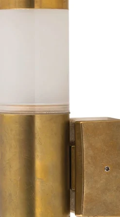 Clearance Lido Außenwandleuchte Rustikal Messing rund IP64 Haustür