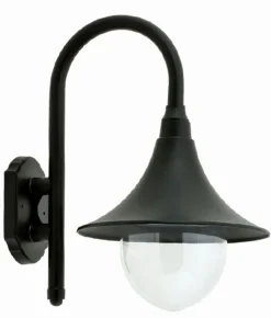 Lido Außenwandleuchte Schwarz Aluminium IP43 Rustikal