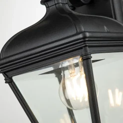 Elstead Außenwandleuchte Schwarz H: 33,4 cm IP44 Vintage Design* Metall Lampen|Vintage Lampen