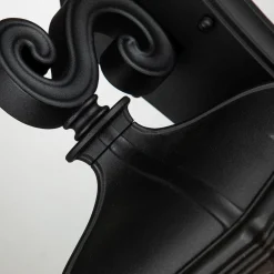 Elstead Außenwandleuchte Schwarz H: 33,4 cm IP44 Vintage Design* Metall Lampen|Vintage Lampen