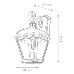 Elstead Außenwandleuchte Schwarz H: 33,4 cm IP44 Vintage Design* Metall Lampen|Vintage Lampen