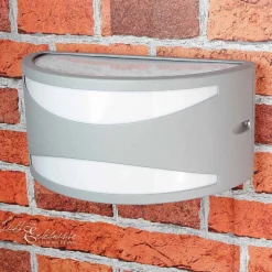 Online Lido Außenwandleuchte Silber aus Aluminium E27 LIMNOS