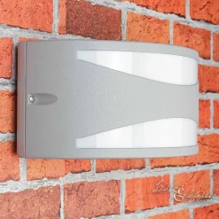 Online Lido Außenwandleuchte Silber aus Aluminium E27 LIMNOS