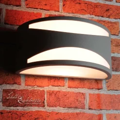 Online Lido Außenwandleuchte Silber aus Aluminium E27 LIMNOS