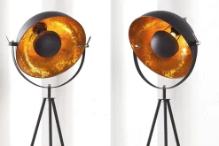 Invicta Interior Außergewöhnlich Stehleuchte Retro 140cm Dreibein* Metall Lampen|Designerlampen