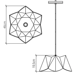Elstead Außergewöhnliche Hängelampe Holz Furnier Teak B: 46 cm E27* Hängelampen|Bürolampen
