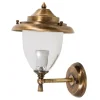 Lido Außergewöhnliche Wandlampe GREVENA Messing Glas IP64* Außenwandleuchten|Rustikale Lampen