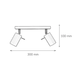 Easylight Aufbau Spotstrahler ETNA in Weiß 2-flmg* Deckenleuchten|Flurlampen