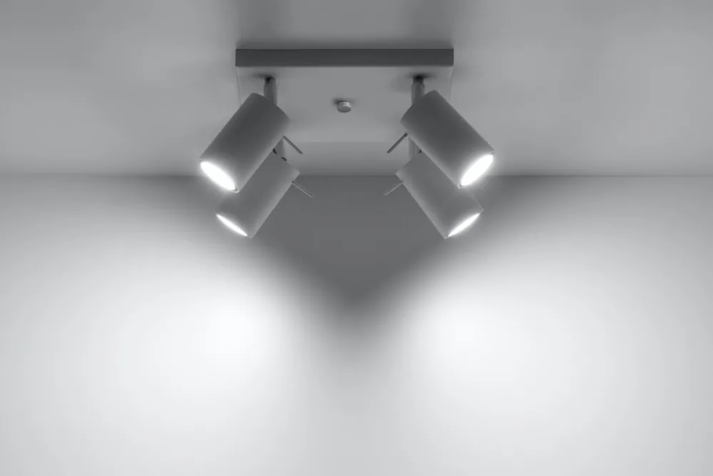 Clearance Sollux Aufbau Spotstrahler ETNA in Weiß 4-flmg