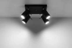 Sollux Aufbau Spotstrahler ETNA in Schwarz 4-flmg* Deckenleuchten|Spots