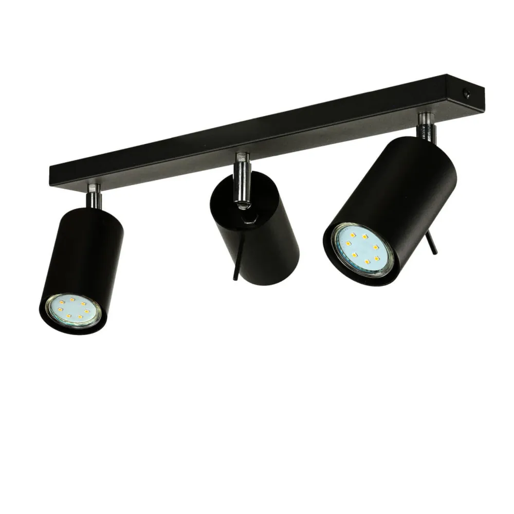 Sollux Aufbau Spotstrahler ETNA in Schwarz 3-flmg* Wohnzimmerlampen|Moderne Lampen