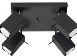 Sollux Aufbau Spotstrahler FALERIA in Schwarz 4-flmg* Deckenleuchten|Spots