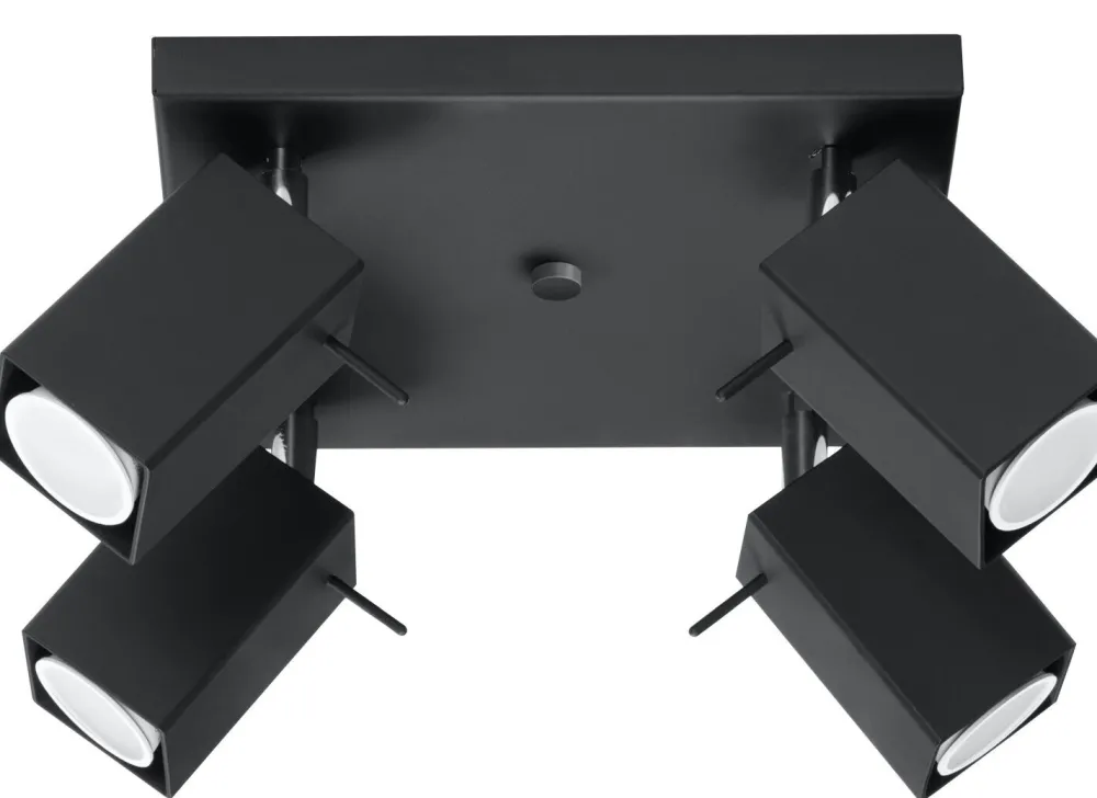 Sollux Aufbau Spotstrahler FALERIA in Schwarz 4-flmg* Deckenleuchten|Spots
