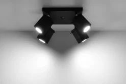 Sollux Aufbau Spotstrahler FALERIA in Schwarz 4-flmg* Deckenleuchten|Spots