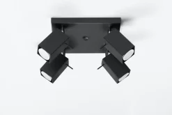 Sollux Aufbau Spotstrahler FALERIA in Schwarz 4-flmg* Deckenleuchten|Spots