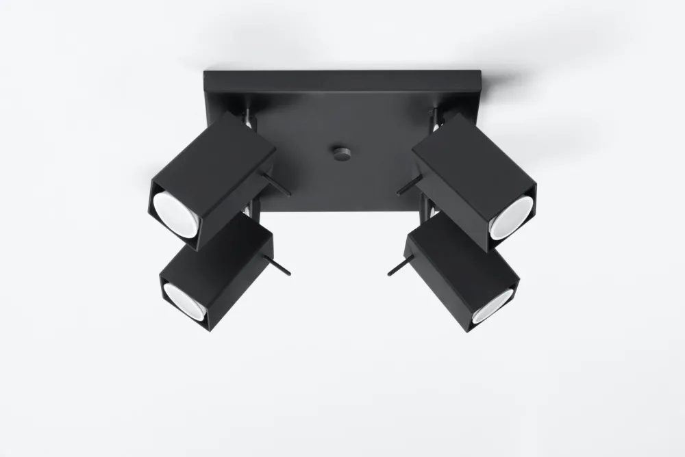 Sollux Aufbau Spotstrahler FALERIA in Schwarz 4-flmg* Deckenleuchten|Spots
