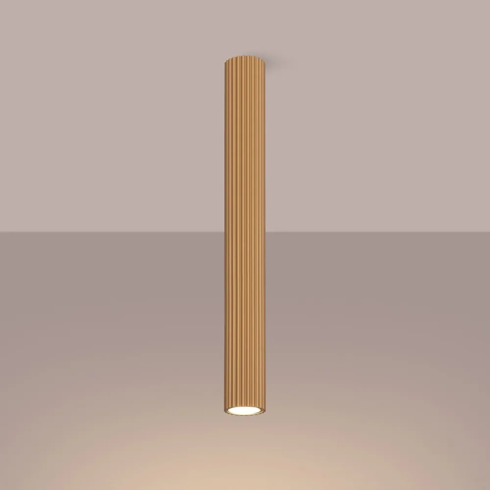 Sollux Aufbauspot Aufputz Ø 6,5 cm H: 60 cm Aluminium in Gold GU10* Wohnzimmerlampen|Küchenlampen