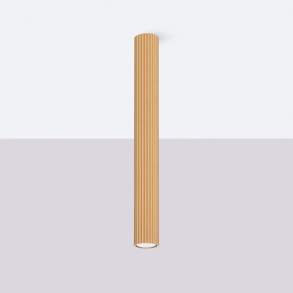 Sollux Aufbauspot Aufputz Ø 6,5 cm H: 60 cm Aluminium in Gold GU10* Wohnzimmerlampen|Küchenlampen