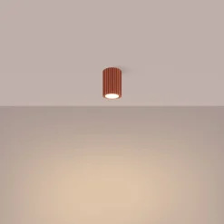 Clearance Sollux Aufbauspot Aufputz Ø 6,5 cm H: 10 cm klein Aluminium GU10 Rot