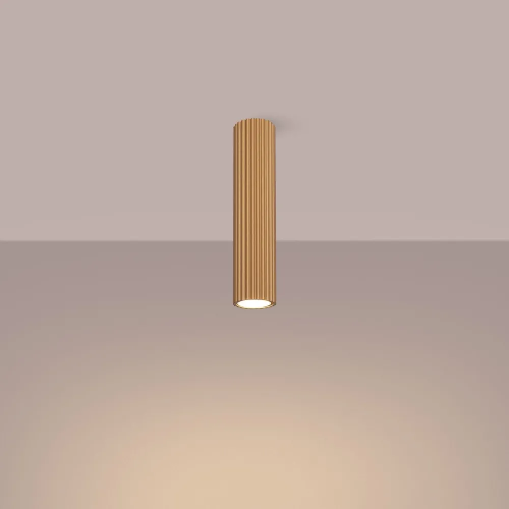 Sale Sollux Aufbauspot GU10 D: 6,5 cm H: 30 cm Aufputz in Gold Modern