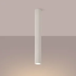 Discount Sollux Aufbauspot Metall Ø 6,5 cm H: 60 cm GU10 in Creme Modern