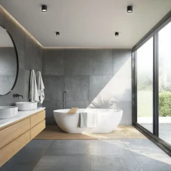 TK Lighting Aufbauspot Schwarz Aluminium GX53 IP44 Ø8,4 cm Aufputz* Metall Lampen|Feuchtraumleuchten